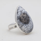 Dendritic Opal Silver Plain Rings