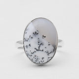 925 Silver Dendritic Opal Rings