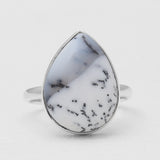 925 Silver Dendritic Opal Rings