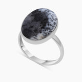 925 Silver Dendritic Opal Rings