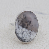 Dendritic Opal Silver Rings