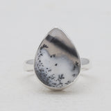 Dendritic Opal Silver Rings