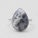 925 Silver Dendritic Opal Rings