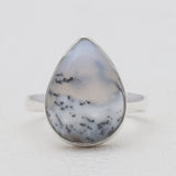 Dendritic Opal Silver Rings