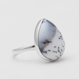 925 Silver Dendritic Opal Rings