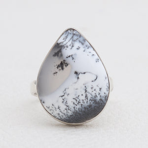 Dendritic Opal Silver Rings