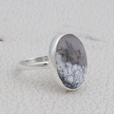 Dendritic Opal Silver Rings