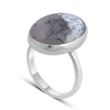 Dendritic Opal Silver Rings