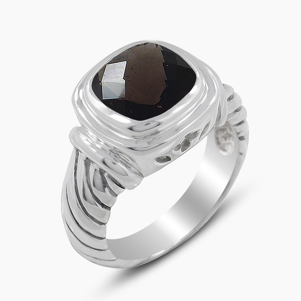 925 Sterling Silver Smoky Quartz Rings