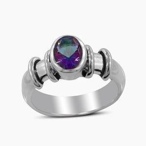 Blue Topaz Sterling Silver Ring