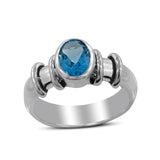 Blue Topaz Sterling Silver Ring