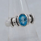 Blue Topaz Sterling Silver Ring