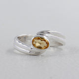 Citrine Silver Rings