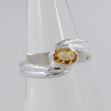 Citrine Silver Rings
