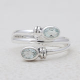 Natural Garnet Silver Rings