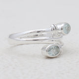 Natural Garnet Silver Rings