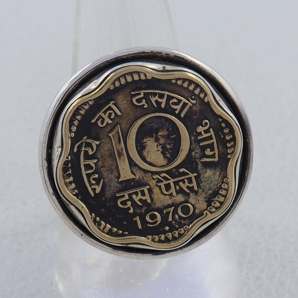 925 Sterling Silver Indian Coin Rings