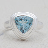 Blue Topaz Silver Rings