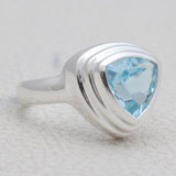 Blue Topaz Silver Rings