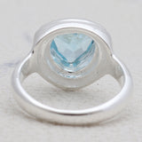 Blue Topaz Silver Rings