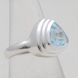 Blue Topaz Silver Rings