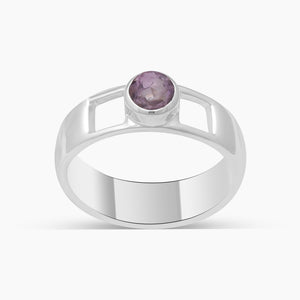 Amethyst Silver Rings
