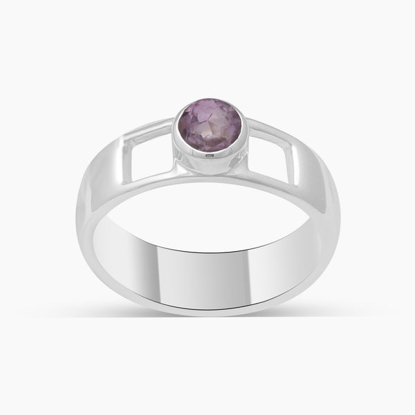 Amethyst Silver Rings