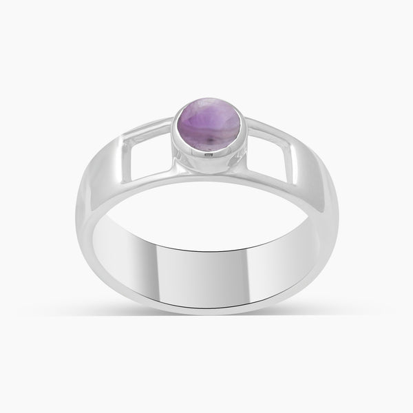 Amethyst Silver Rings