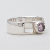 Amethyst Silver Rings