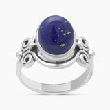 Natural Lapis Lazuli Silver Rings