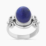 Natural Lapis Lazuli Silver Rings