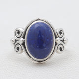 Natural Lapis Lazuli Silver Rings