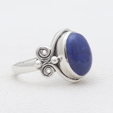 Natural Lapis Lazuli Silver Rings