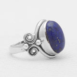Natural Lapis Lazuli Silver Rings