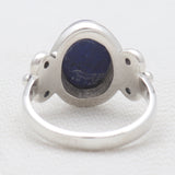 Natural Lapis Lazuli Silver Rings
