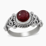 925 Sterling Silver Garnet Rings