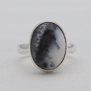 925 Sterling Silver Dendritic Opal Rings