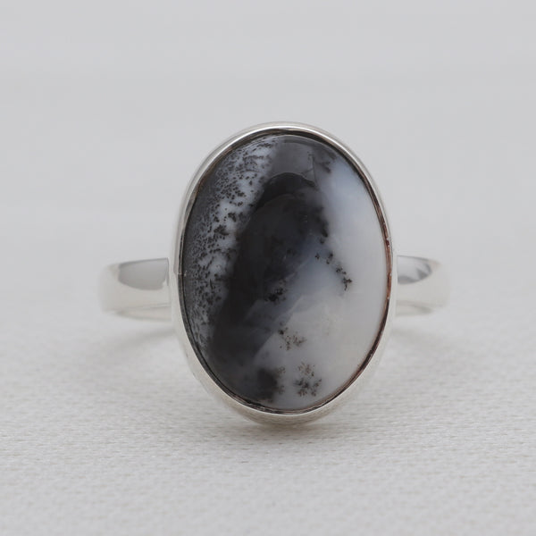 925 Sterling Silver Dendritic Opal Rings