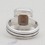 Smokey Quartz Silver Rings