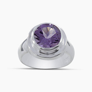 Green Amethyst Silver Rings