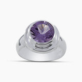 Green Amethyst Silver Rings