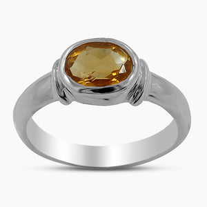 925 Sterling Silver Citrine Rings