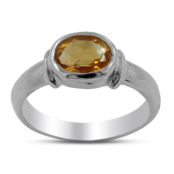 925 Sterling Silver Citrine Ring