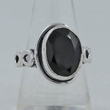 Natural Black Onyx Silver Ring