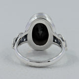 Natural Black Onyx Silver Ring