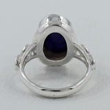 Natural Black Onyx Silver Ring