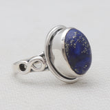 Natural Black Onyx Silver Rings