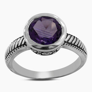 925 Sterling Silver Amethyst Rings