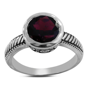 925 Sterling Silver Amethyst Ring
