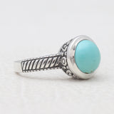 Pink Opal Silver Rings